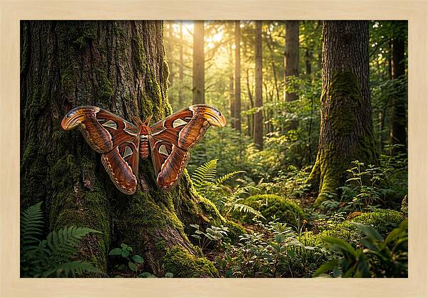Atlas Moth Among Ancient Trees
