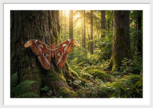 Atlas Moth Among Ancient Trees