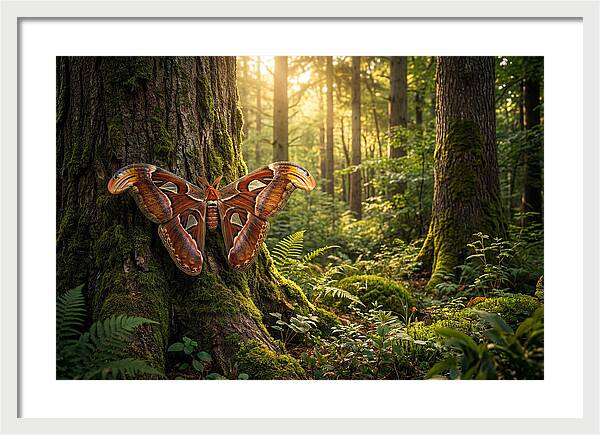 Atlas Moth Among Ancient Trees