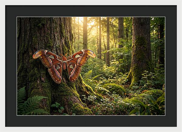 Atlas Moth Among Ancient Trees