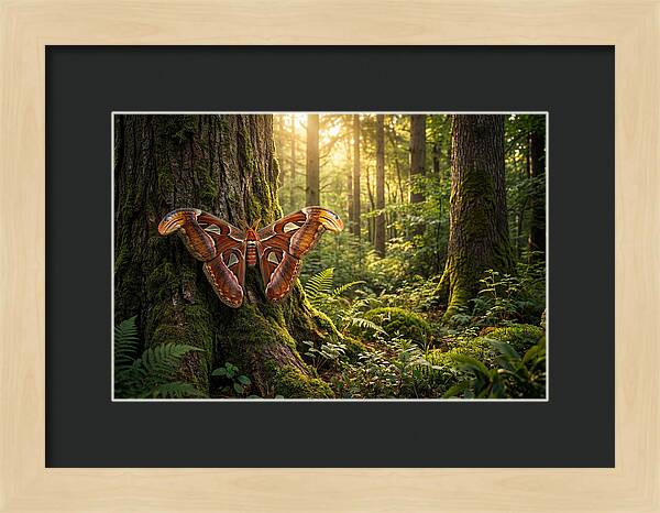 Atlas Moth Among Ancient Trees