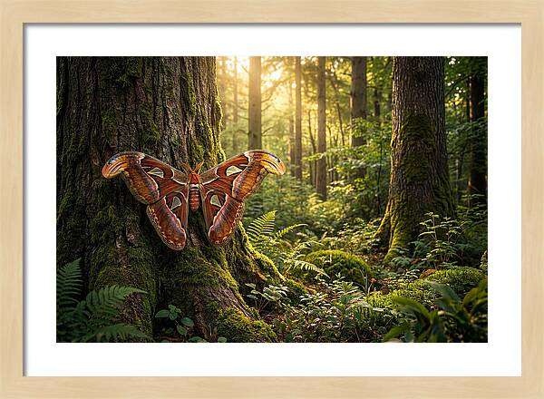 Atlas Moth Among Ancient Trees