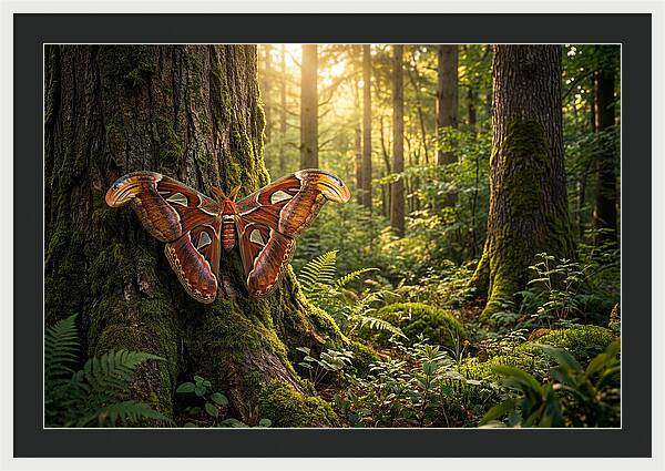 Atlas Moth Among Ancient Trees