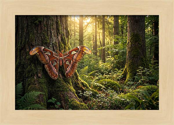 Atlas Moth Among Ancient Trees