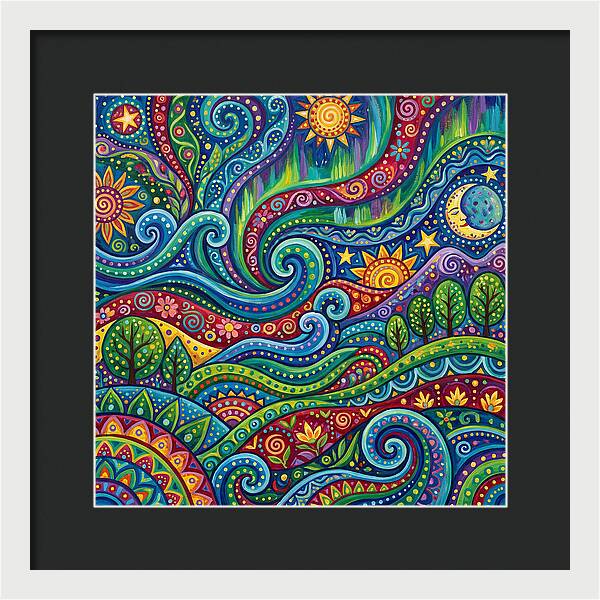 Aurora Abstract Folk
