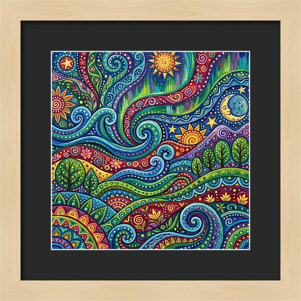 Aurora Abstract Folk