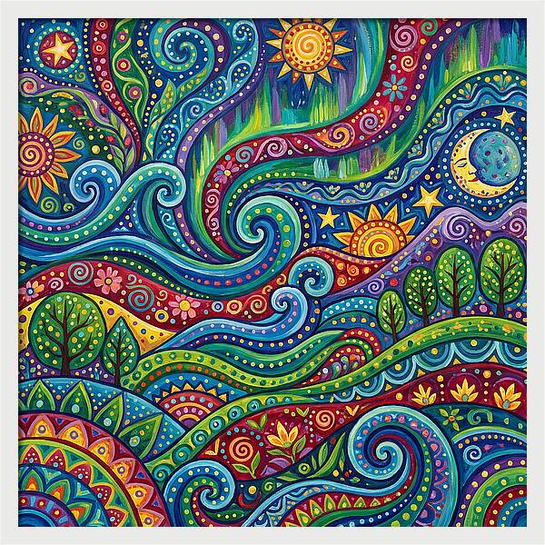 Aurora Abstract Folk