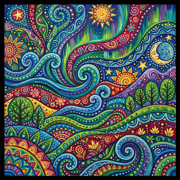 Aurora Abstract Folk