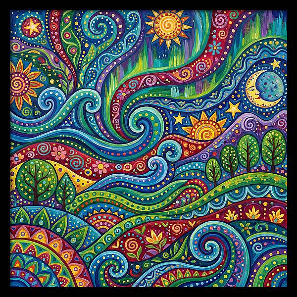 Aurora Abstract Folk