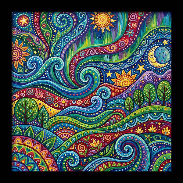 Aurora Abstract Folk