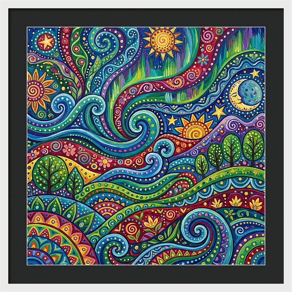 Aurora Abstract Folk
