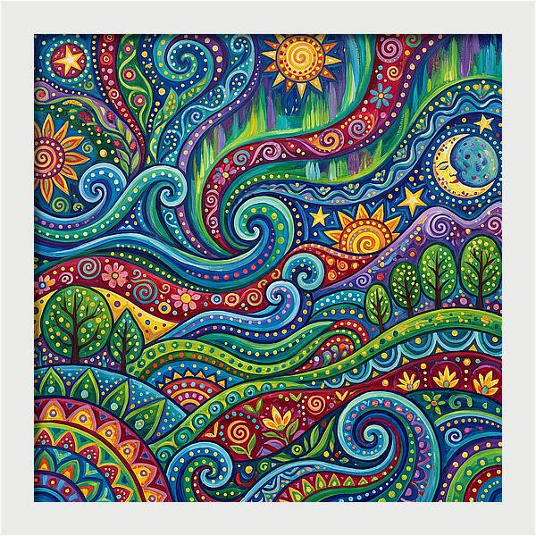 Aurora Abstract Folk