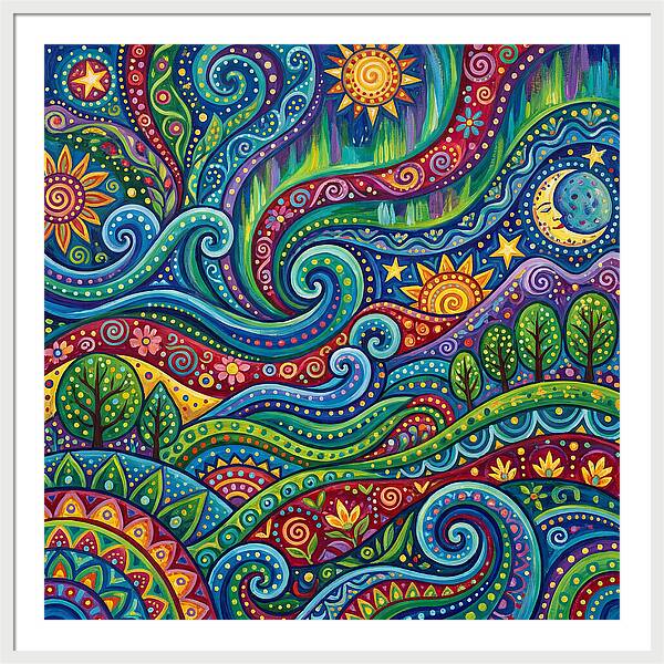 Aurora Abstract Folk