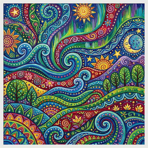 Aurora Abstract Folk