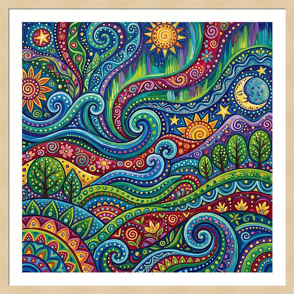 Aurora Abstract Folk
