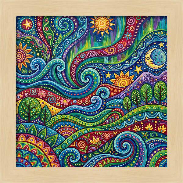 Aurora Abstract Folk