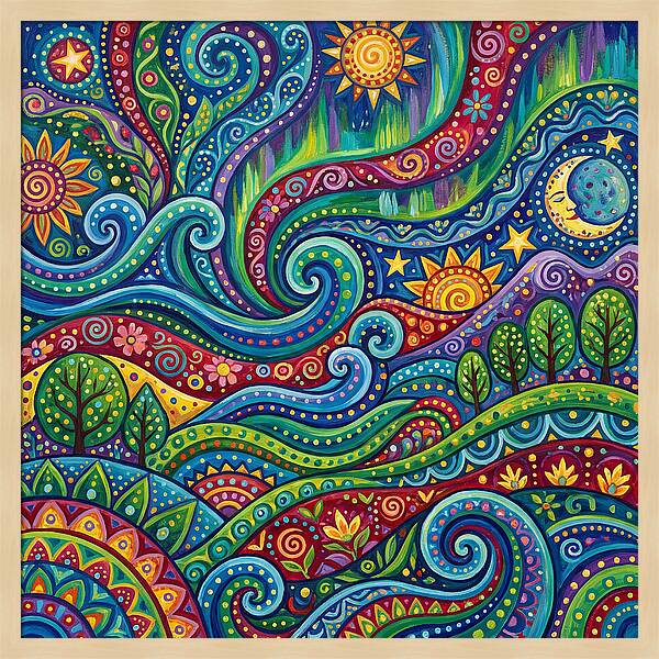 Aurora Abstract Folk
