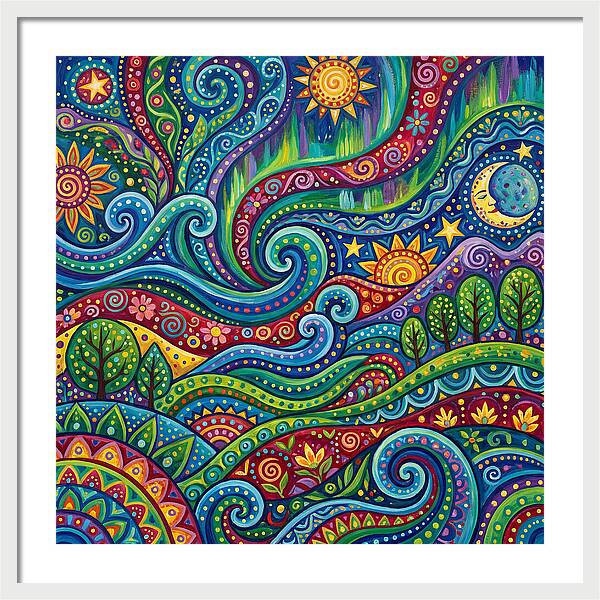 Aurora Abstract Folk