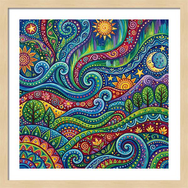 Aurora Abstract Folk