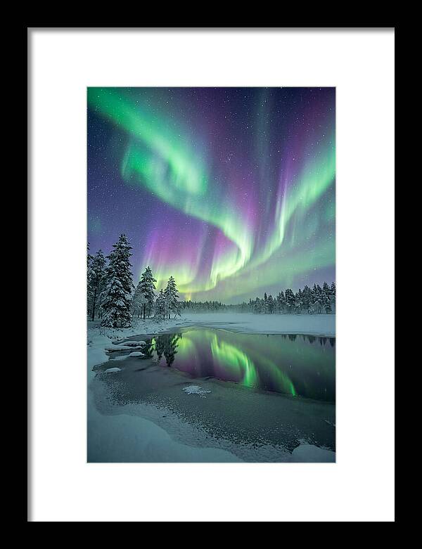 Aurora Borealis Over Finnish Lapland