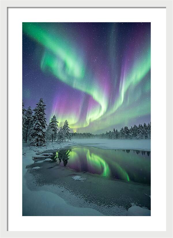 Aurora Borealis Over Finnish Lapland