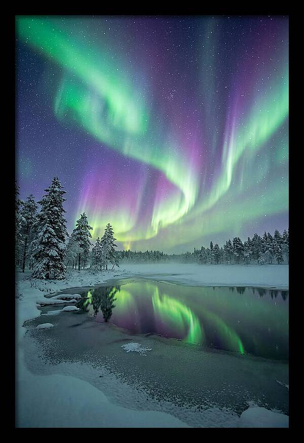 Aurora Borealis Over Finnish Lapland