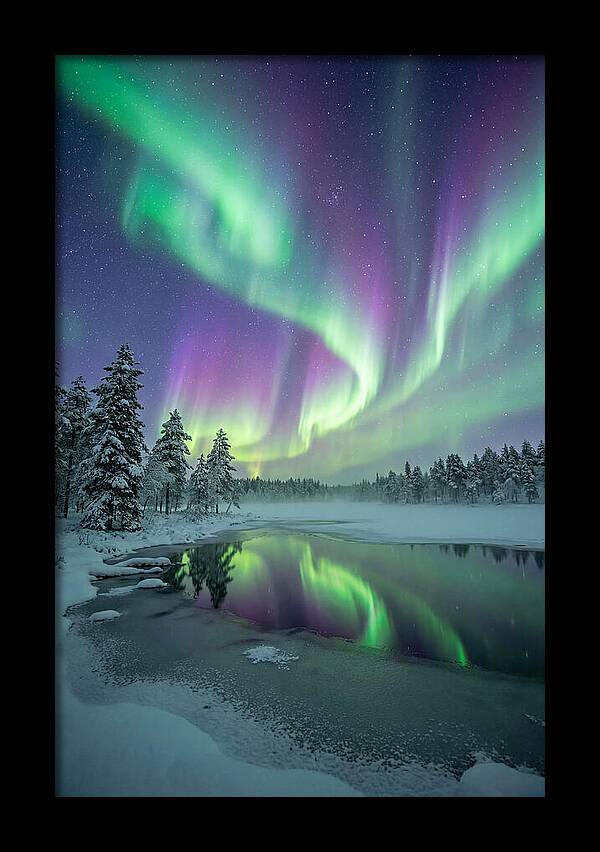 Aurora Borealis Over Finnish Lapland