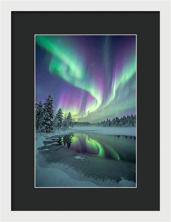 Aurora Borealis Over Finnish Lapland