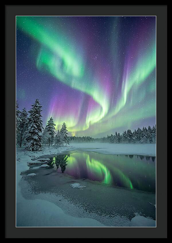 Aurora Borealis Over Finnish Lapland