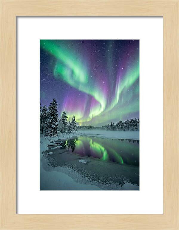 Aurora Borealis Over Finnish Lapland