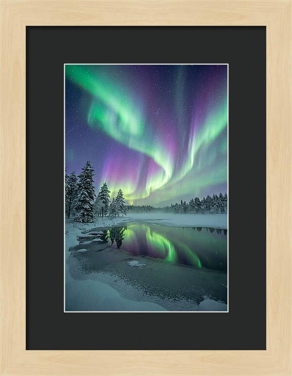 Aurora Borealis Over Finnish Lapland