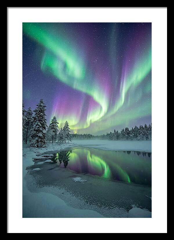 Aurora Borealis Over Finnish Lapland