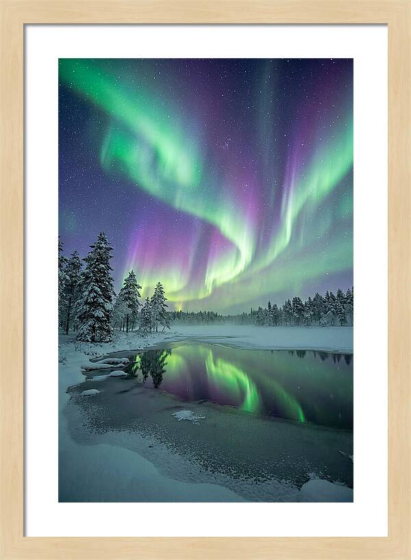 Aurora Borealis Over Finnish Lapland