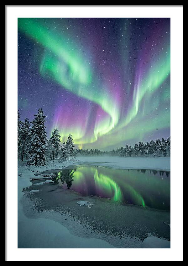 Aurora Borealis Over Finnish Lapland
