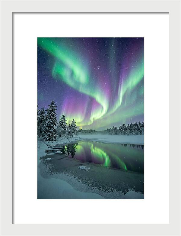 Aurora Borealis Over Finnish Lapland