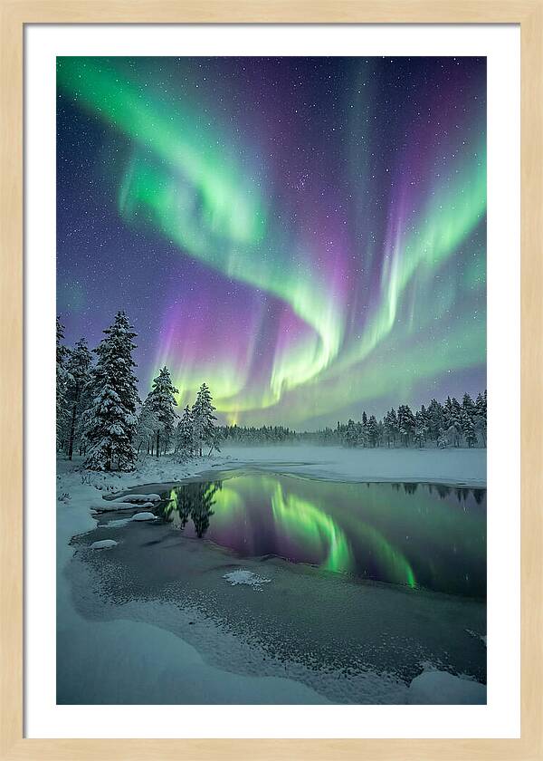 Aurora Borealis Over Finnish Lapland