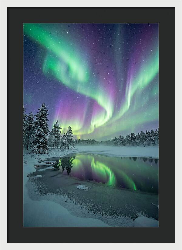 Aurora Borealis Over Finnish Lapland