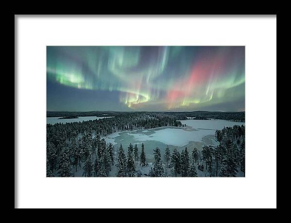 Aurora Borealis Over Finnish Lapland