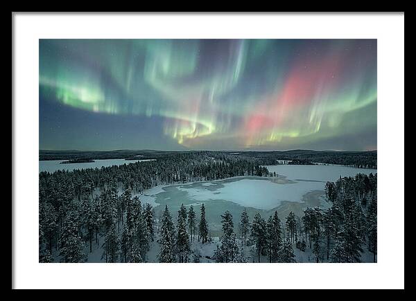 Aurora Borealis Over Finnish Lapland