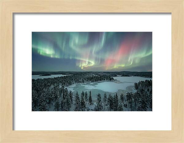 Aurora Borealis Over Finnish Lapland