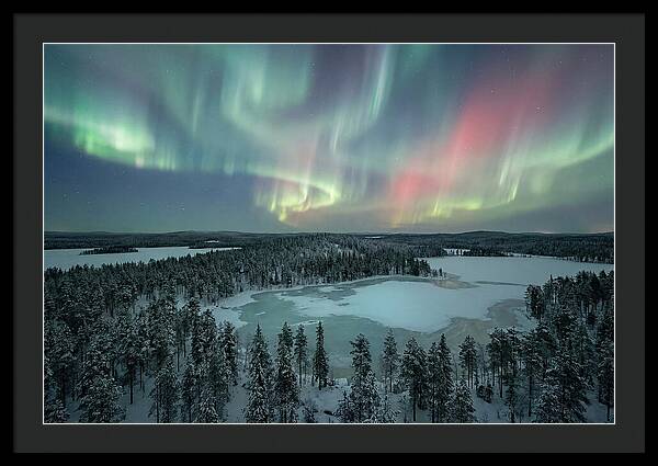 Aurora Borealis Over Finnish Lapland
