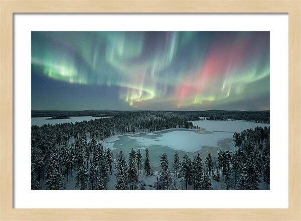 Aurora Borealis Over Finnish Lapland