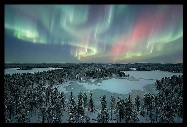 Aurora Borealis Over Finnish Lapland