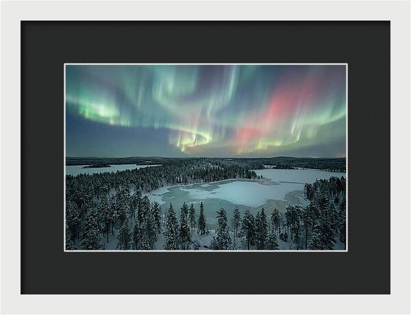 Aurora Borealis Over Finnish Lapland