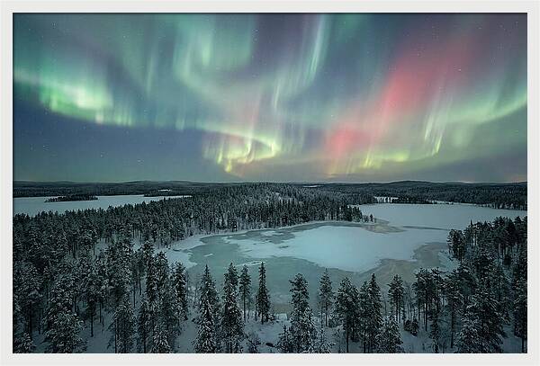 Aurora Borealis Over Finnish Lapland
