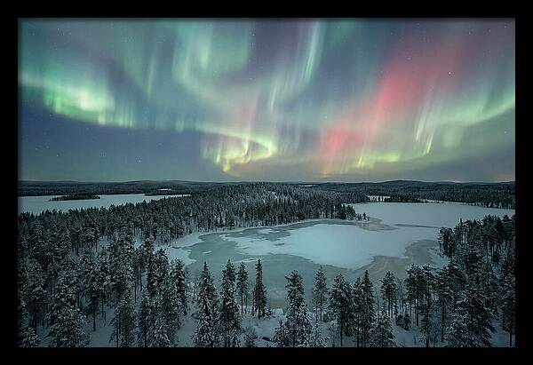 Aurora Borealis Over Finnish Lapland