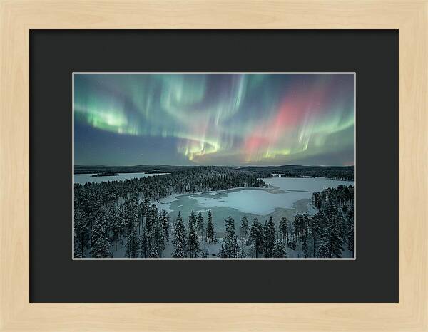 Aurora Borealis Over Finnish Lapland