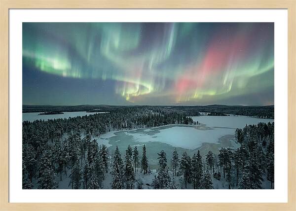 Aurora Borealis Over Finnish Lapland