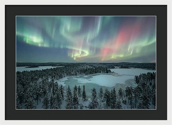 Aurora Borealis Over Finnish Lapland