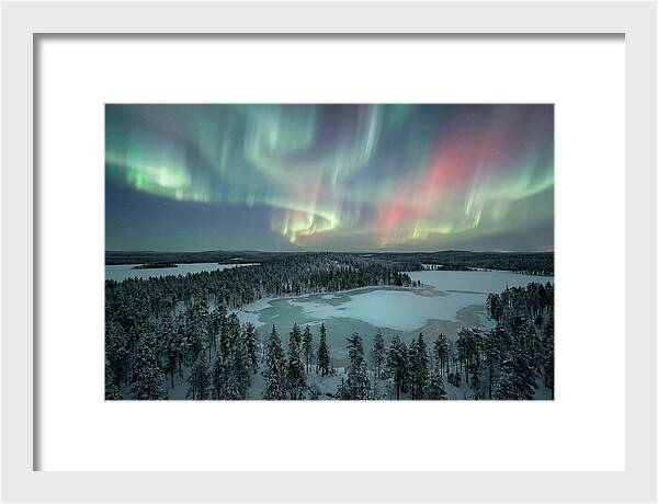Aurora Borealis Over Finnish Lapland